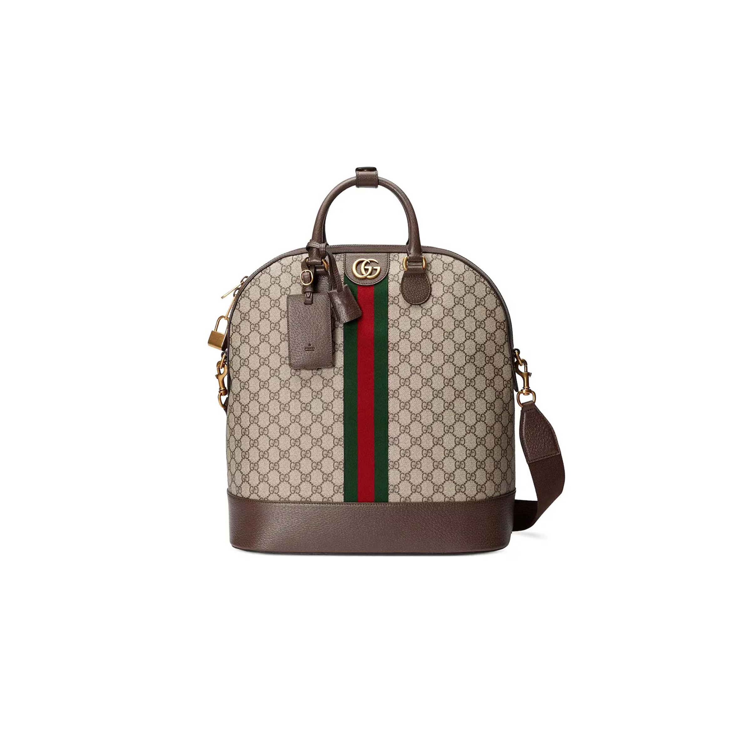 g*u*i gg S*p*e monogram textured dollar calfskin web small ophidia savoy bowling tote 724654 (43.5*39*21cm)